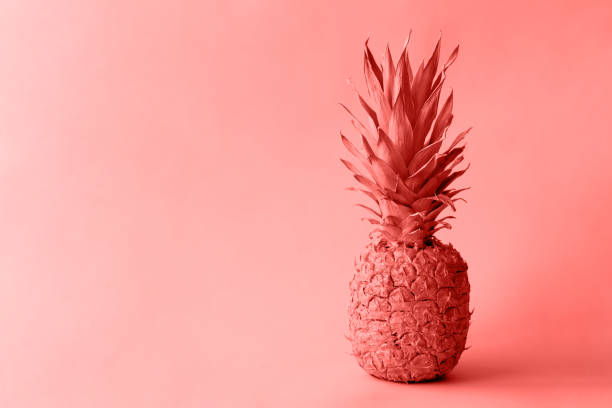 istock Pineapple in coral color 1148788988