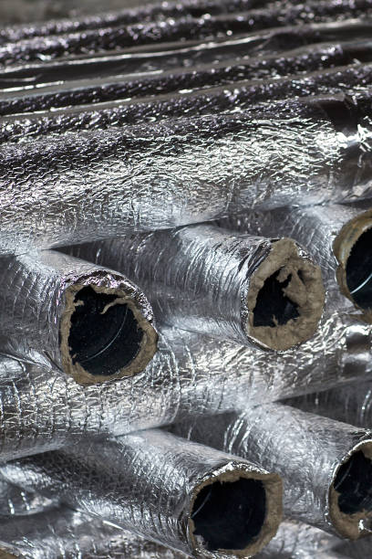 istock Elements and parts made of galvanized sheet for various ventilation systems 1148794118