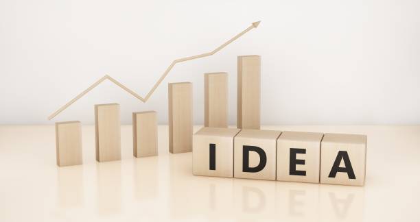 istock Business finance concept wooden cubes 3D render 1148794234
