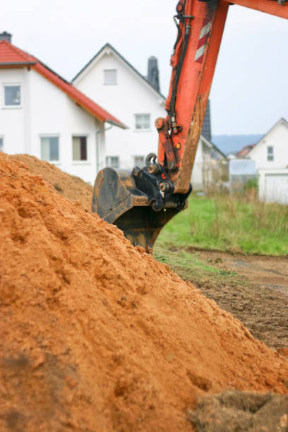 istock Dredging in a new residential area 1148799028