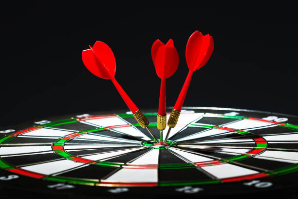 istock Success hitting target, aim goal achievement concept 1148800949