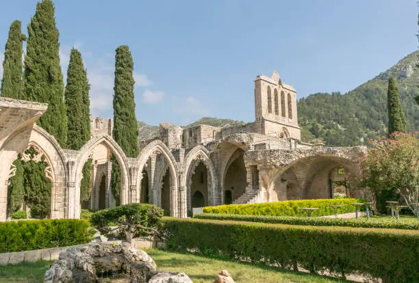 Ancient ruin Bellapais Monastery Abbey at Village Beylerbeyi cyprus turkey

Gothic Bellapais Monastery also known as Bellapais Abbey is set on the flanks of the Five-finger (Kyrenia) Mountains