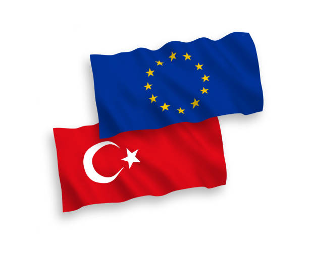 istock Flags of Turkey and European Union on a white background 1148801175