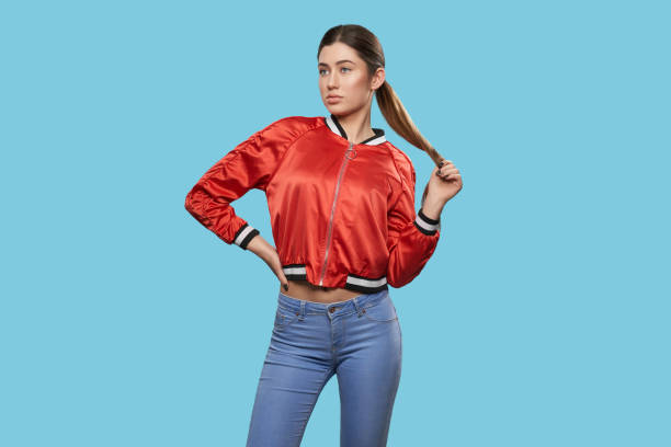 istock Front view of slim young model in sport jacket and jeans 1148803930