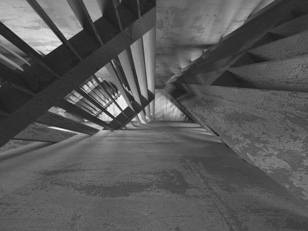 istock Dark basement empty room interior. Concrete walls 1148804150