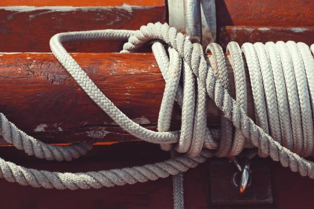 istock nautical rope in the port 1148804484