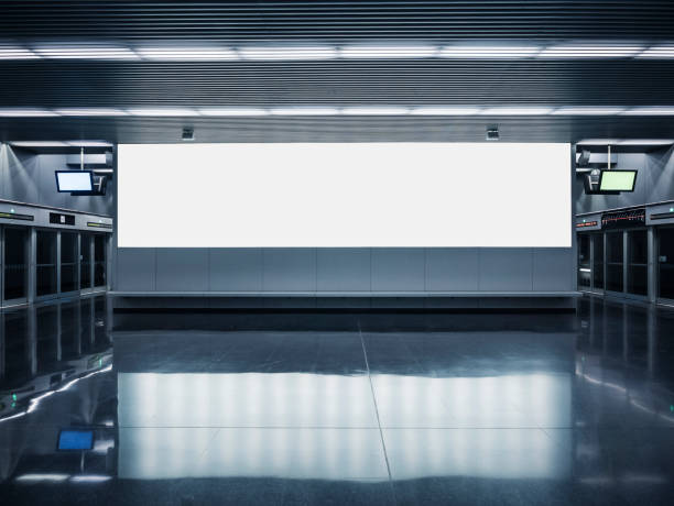 istock Mock up Billboard banner Blank media Indoor subway station 1148805489