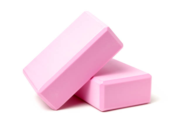 istock Yoga foam block on white background 1148807234