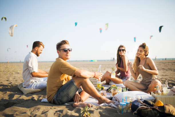 istock Beach picnic with my friends 1148807367