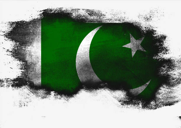 istock Pakistan flag painted with brush on white background 1148807914