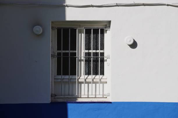 istock window on the white building facade in Bilbao city Spain 1148808634