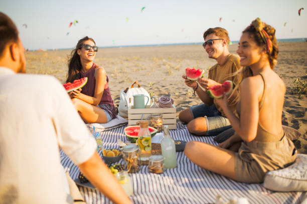 Pleasant beach picnic with my friends