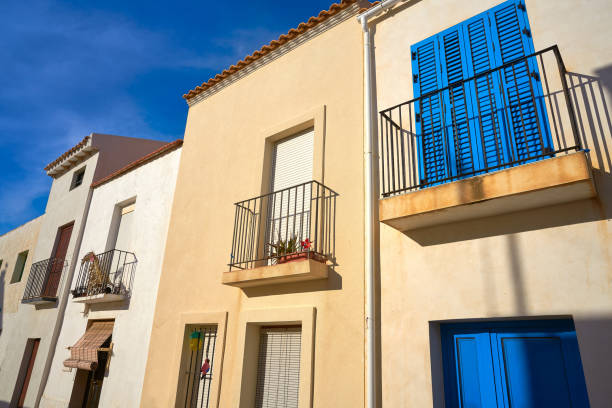 Nova Tabarca island facades in Alicante Spain