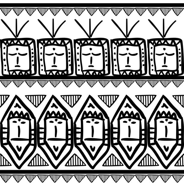 istock Vector tribal pattern with black and white ethnic symbol maya aztec style. Good for your textile fashion wrapping and print. 1148813846