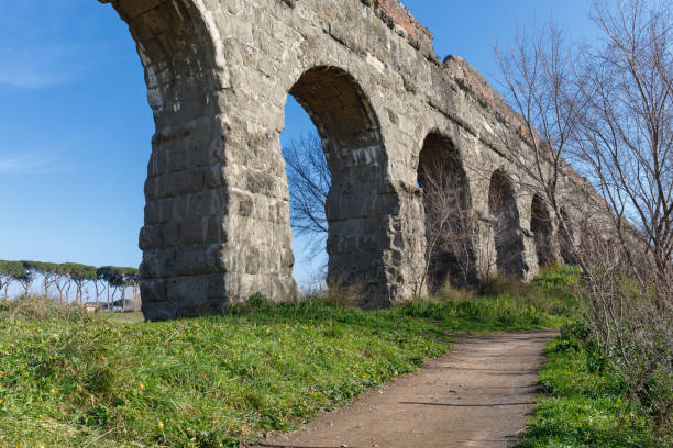 istock Ancient Roman aqueduct, arches 1148814299