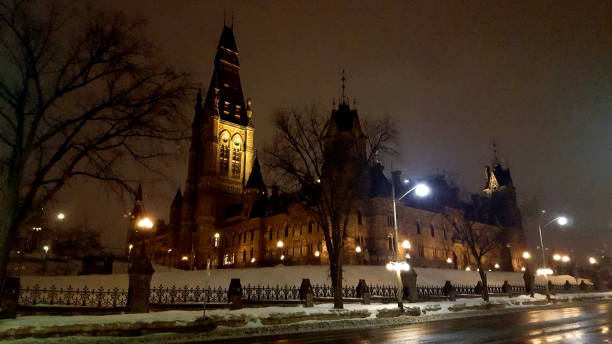 istock Canadian Parliament in the evening (West building) 1148816646