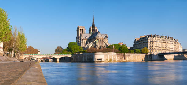 istock Panoramic image of Notre Dame de Paris in Spring before the fire 1148817304