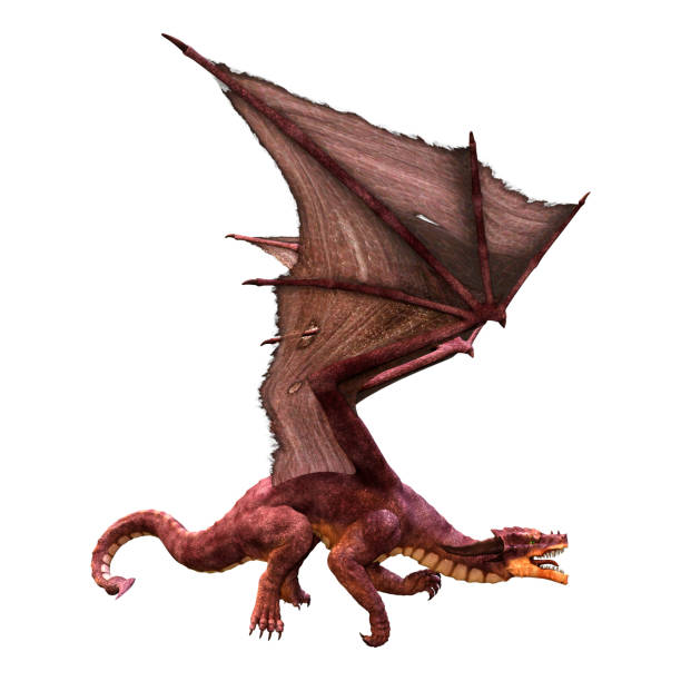 istock 3D illustration fantasy dragon on white 1148818426
