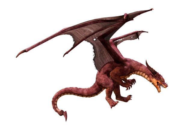 istock 3D illustration fantasy dragon on white 1148818439