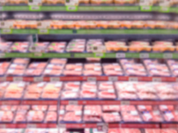 istock Abstract blurred modern retail supermarket aisle shelves chilled zone 1148819324