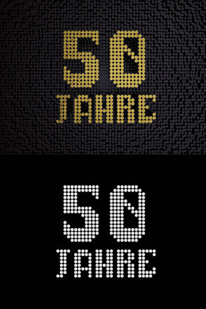 istock German golden number fifty years. 3D render 1148820332