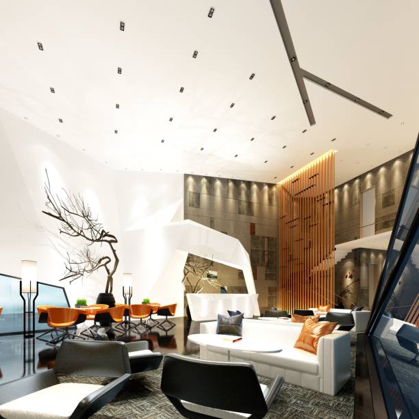 istock 3d render of luxury hotel lobby and reception 1148820525