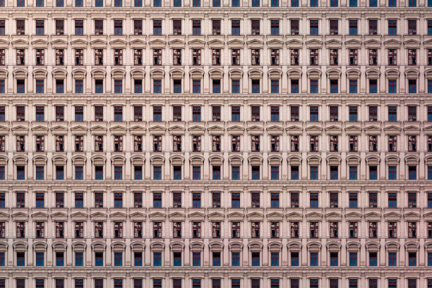 architectural pattern, windows with stucco of an old berlin house