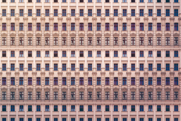istock architectural pattern, windows with stucco of an old berlin house 1148820562