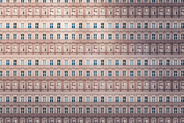 istock architectural pattern, windows with stucco of an old berlin house 1148820615