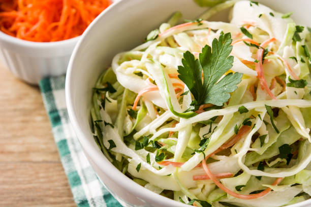 istock Coleslaw salad in white bowl 1148822656