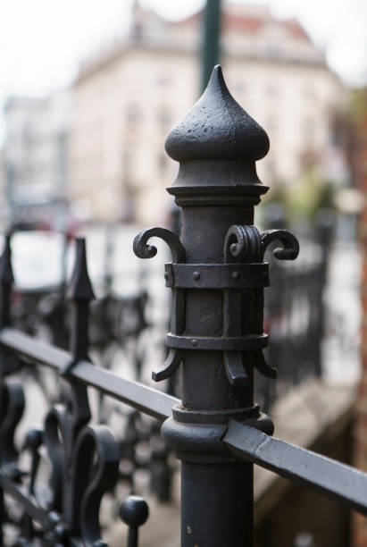 istock Vintage metal fence pole 1148823311