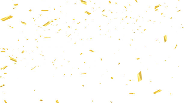 istock Celebration background template with confetti and gold ribbons. luxury greeting rich card. 1148823706