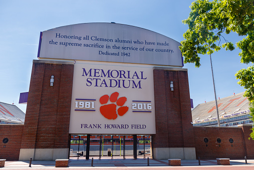 Clemson, SC, USA - May 2: 2 Memorial Stadium (also known as \