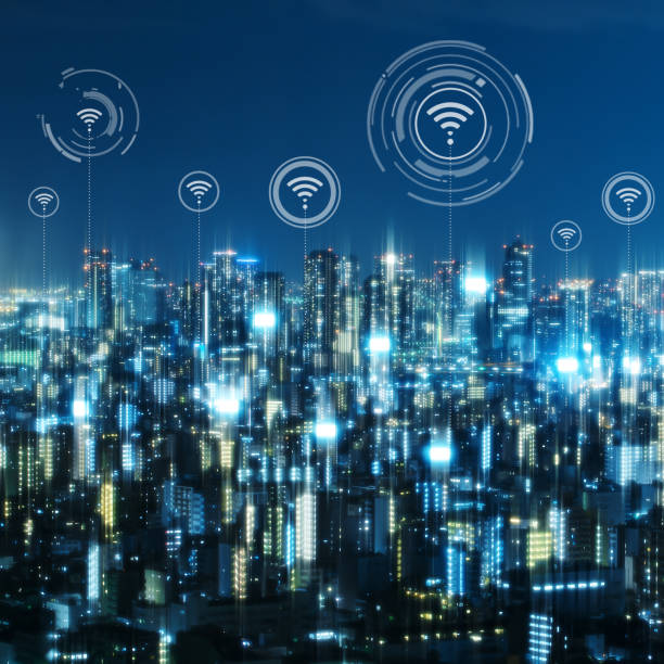 istock Cityscape with connecting dot technology of smart city conceptual 1148825167