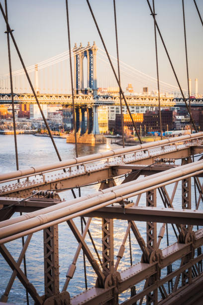 istock Sunset over the Manhattan Bridge from Brooklyn Bridge in NYC 1148827052