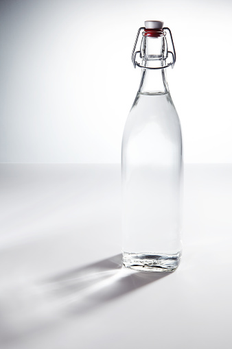 Water bottle on white background