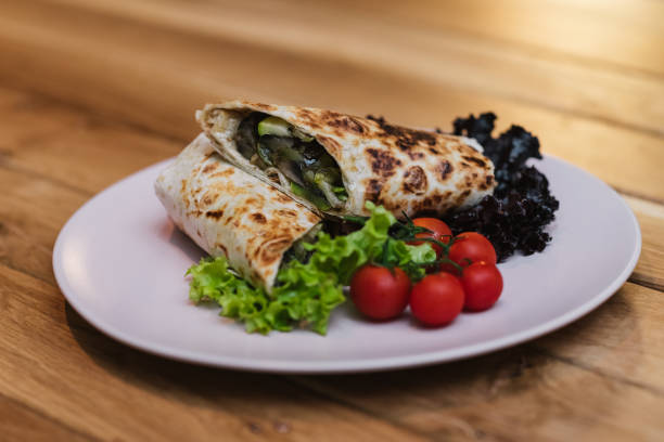 Burritos wraps with vegetables