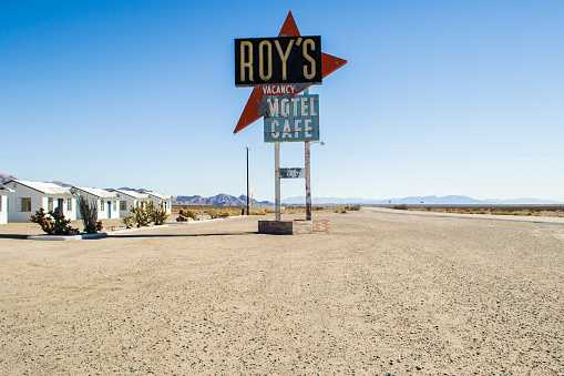 Route 66: view on Roy's Cafe