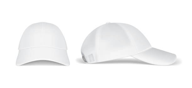 white caps from different sides on a white background Vector white caps from different sides on a white background Vector white cap stock illustrations