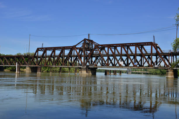 istock road rail bridge in Sacramento California. 1148840231