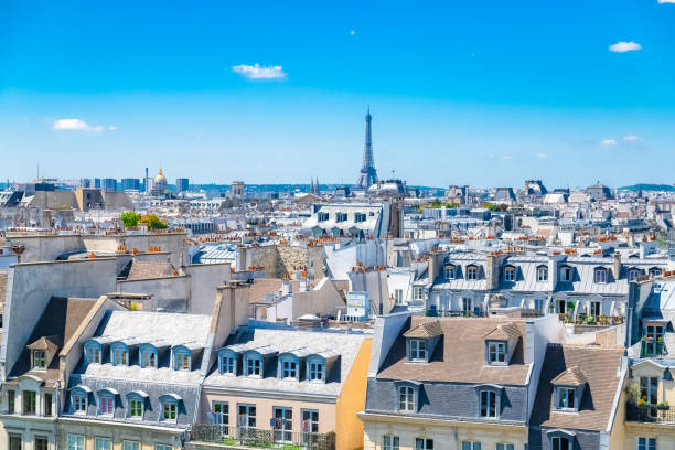 Paris, typical roofs in the Marais