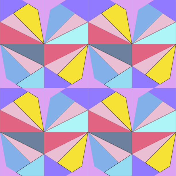 istock trendy geometric abstract pattern. Seamless trendy popular triangle colorful 60s,70s,80s,90s style. Vector illustration for fashion textile print and wallpaper background. 1148851127