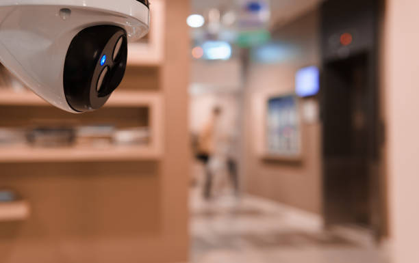 istock CCTV surveillance camera operating in front of elevator in building 1148853261