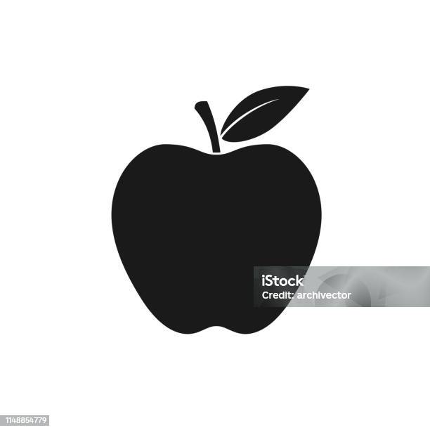 Apple Stock Illustration - Download Image Now - Apple - Fruit, Icon, Vector