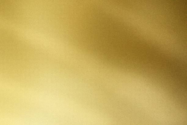 istock Brushed golden wave metallic wall, abstract texture background 1148856119