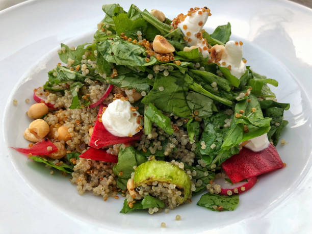 istock A fresh salad with quinoa on plate 1148857017