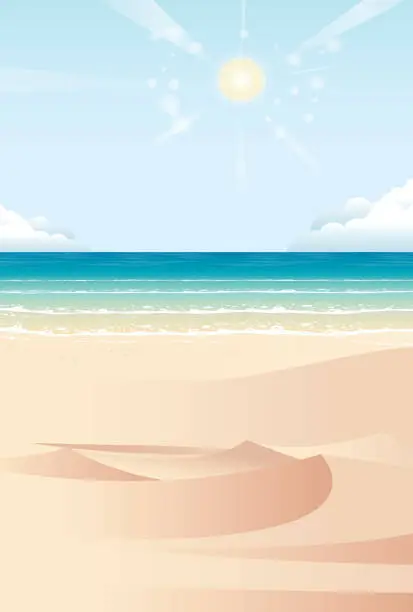Vector illustration of Beach backgrounds and Sand