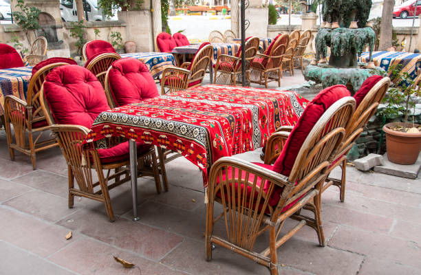 istock Tables and chairs in the national Turkish cafe 1148859674
