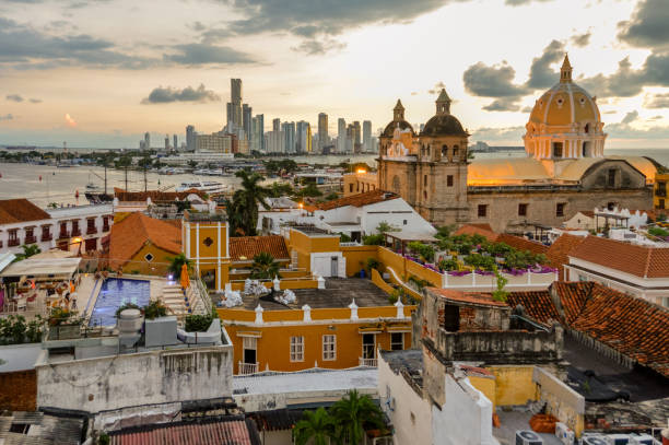 istock Beautiful sunset over Cartagena, Colombia 1148860046