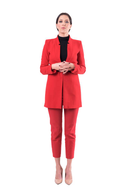 istock Serious young business woman with clasped hands with attitude and authority 1148865116